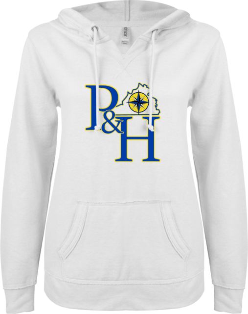 Patrick Henry ENZA Womens V Notch Raw Edge Fleece Hoodie Patrick and Henry Athletic Mark -  ONLINE ONLY
