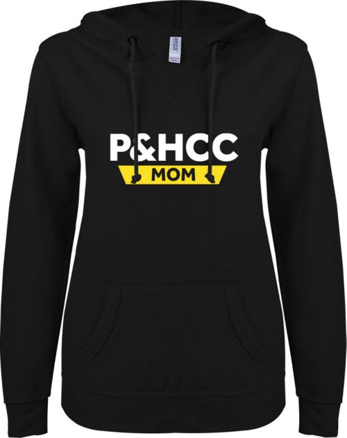 Patrick Henry ENZA Womens V Notch Raw Edge Fleece Hoodie PHCC Mom -  ONLINE ONLY