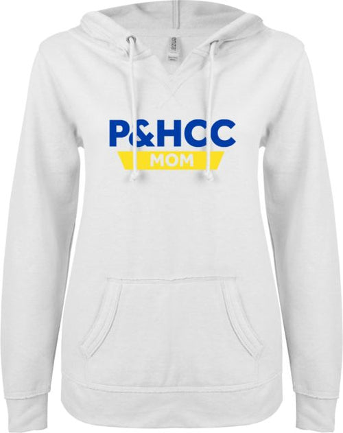 Patrick Henry ENZA Womens V Notch Raw Edge Fleece Hoodie PHCC Mom -  ONLINE ONLY