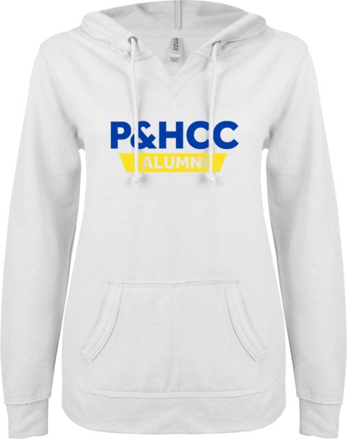 Patrick Henry ENZA Womens V Notch Raw Edge Fleece Hoodie PHCC Alumni -  ONLINE ONLY