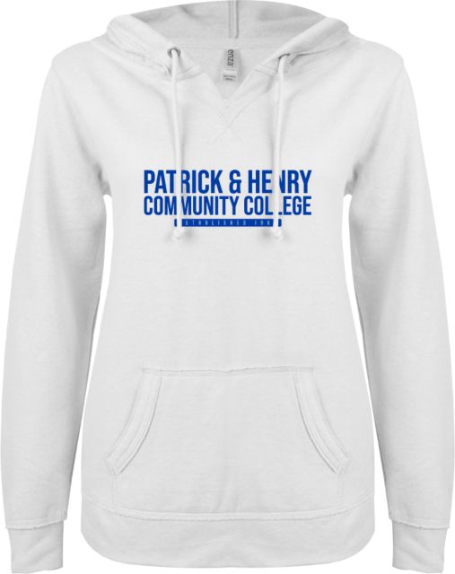 Patrick Henry ENZA Womens V Notch Raw Edge Fleece Hoodie Patrick and Henry Established -  ONLINE ONLY