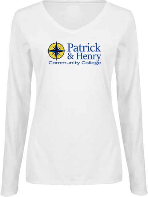 Patrick Henry Womens Long Sleeve V Neck Tee Patrick and Henry Primary Mark -  ONLINE ONLY