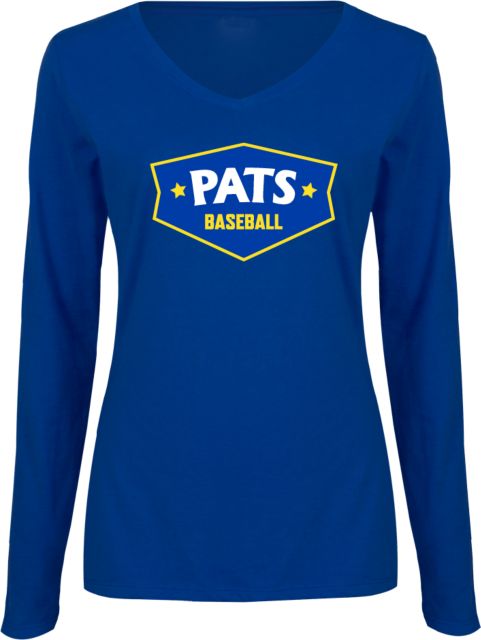 Patrick Henry Womens Long Sleeve V Neck Tee Pats Baseball -  ONLINE ONLY