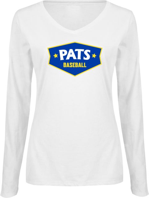 Patrick Henry Womens Long Sleeve V Neck Tee Pats Baseball -  ONLINE ONLY