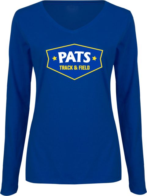 Patrick Henry Womens Long Sleeve V Neck Tee Pats Track and Field -  ONLINE ONLY