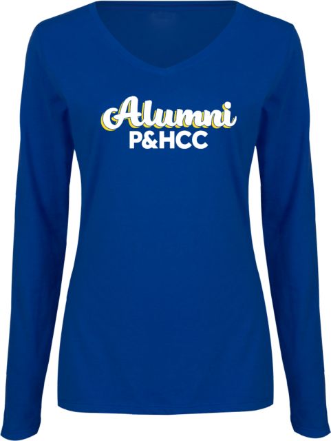Patrick Henry Womens Long Sleeve V Neck Tee PHCC Alumni Script -  ONLINE ONLY