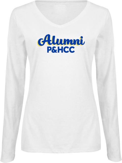 Patrick Henry Womens Long Sleeve V Neck Tee PHCC Alumni Script -  ONLINE ONLY