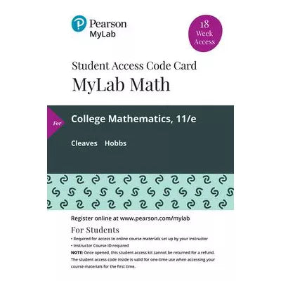 MyLab Math with Pearson eText Access Code (18 Weeks) for College Mathematics for Trades and Technologies
