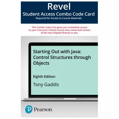 Revel + Print Combo Access Code for Starting Out With Java