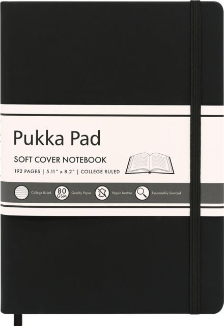 Pukka A5 Notebook 8.2x5.11 Blk 3Pk