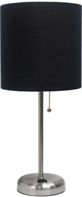STEEL OUTLET LAMP LED BK